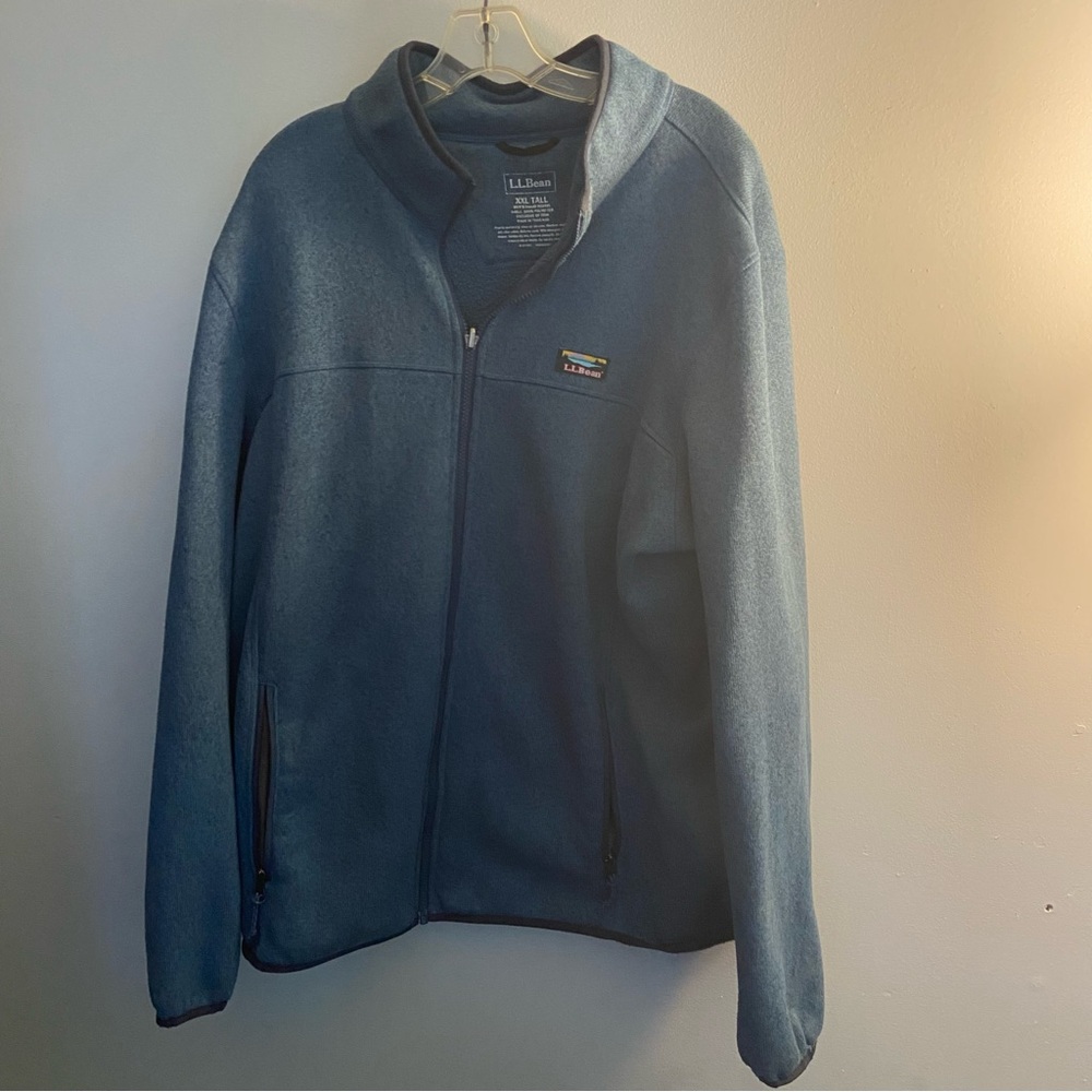 L.L. Bean Full Zip Fleece Jacket Men’s XXL Tall – Blue